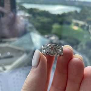 T&Co Eternal Link Platinum and Diamond Ring, Sz 6